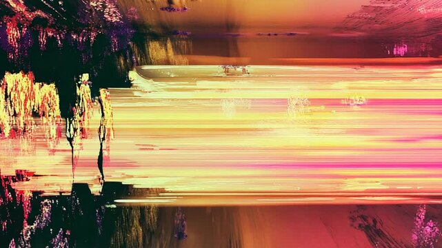 Abstract pixel sorting glitch art background with vibrant colors