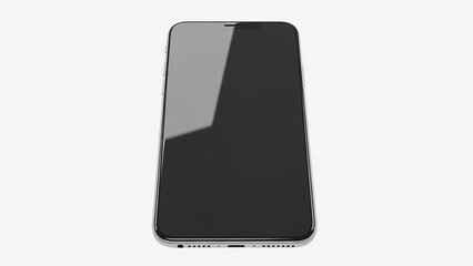 Naklejka premium Modern smartphone mockup front view isolated on light gray background