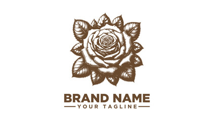 Elegant Rose Logo Vector Illustration for Branding and Design