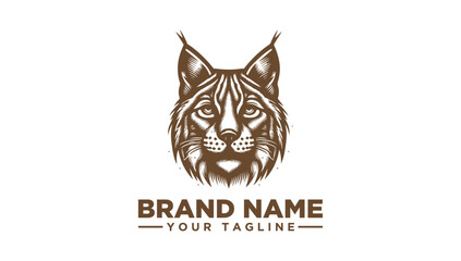 Wild Lynx Head Logo Vector Illustration for Brand Identity