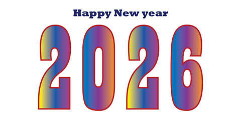 3D new year 2026 celebration illustration with numbers symbols and festive design