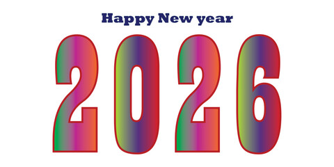 3D new year 2026 gold number celebration illustration