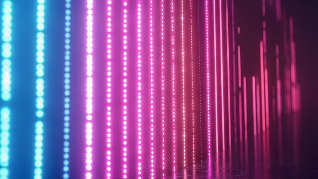 Glowing neon light lines abstract futuristic technology background