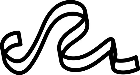 Ribbon bold line. Decoration for holiday party