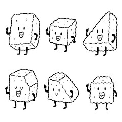 vector set of hard tofu