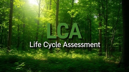 Life Cycle Assessment (LCA) Concept in Lush Forest Environment - Sustainability & Eco-Friendly Analysis