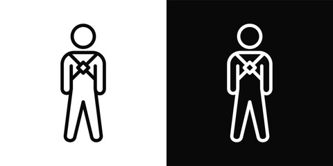 Injury Icon White And Black Background Style