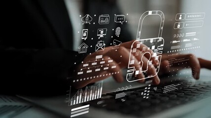 Cyber security system protecting digital infrastructure. Cyber security ensures data safety, prevents breaches, cyber security strengthens defense, and supports secure operations. Marrow - Powered by Adobe