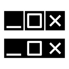 window control buttons icon vector design template