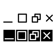 window control buttons icon vector design template