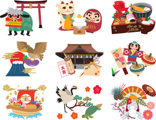 正月イラスト素材セット