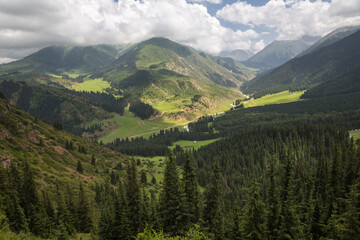 Fototapeta premium The mountain valley Djety-Oguz in Kyrgyzstan