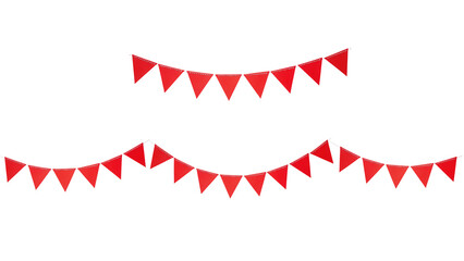 Obraz premium Red Triangle Bunting Banners for Party and Celebration Decoration