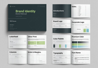 Brand Manual Template Design Layout Landscape