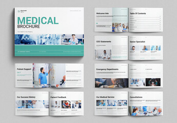 Medical Brochure Template Design Layout Landscape