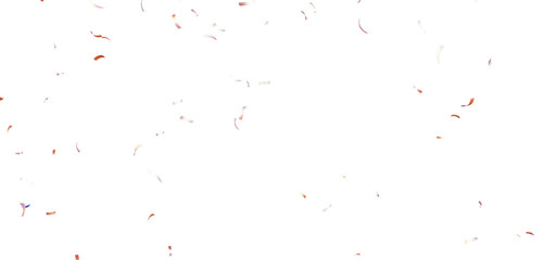 Colorful Confetti against a White Background Tranparent BG Confeti. Confetti partical isolated background. 3d Rendering Transparent Confetti.	