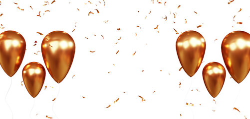 Birthday and celebration banner with balloons and confetti. New Year, anniversary, or birthday party concept. Colorful balloons filled with confetti 4k Video. Birthday balloons and confetti © Motion Shop