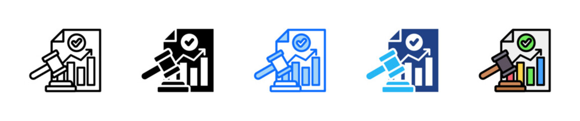 Legal Compliance Icon Set Multiple Style Collection