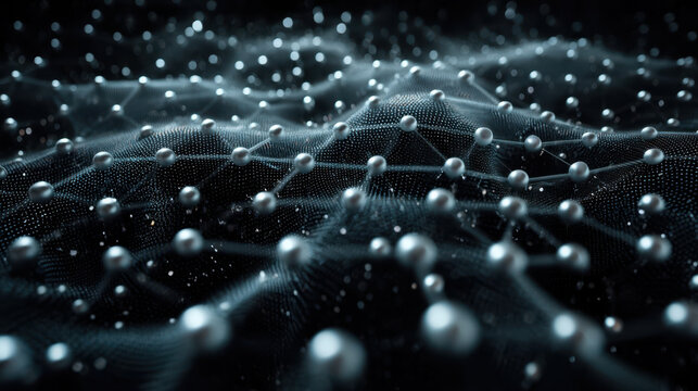 Silver nanoparticles form a dynamic network, an abstract scientific macro landscape