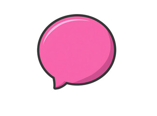 Fototapeta premium Pink Speech Bubble Icon with Transparent Background for Web Design