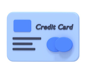 3D Render of a Credit Card