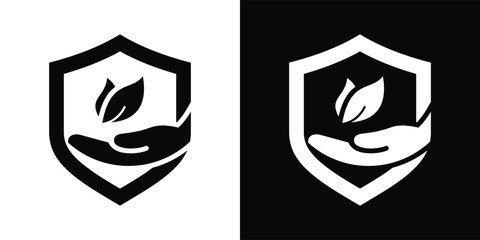 Conservation Icon White And Black Background Style