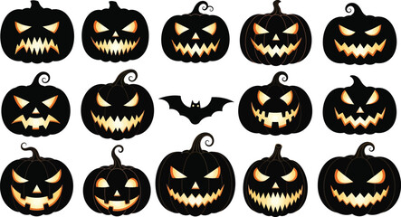 halloween pumpkin vector image for free scary jack o lantern carving design template artwork