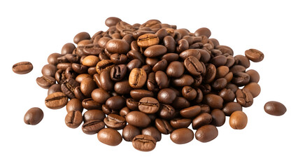 Fototapeta premium Coffee Beans, isolated on white or transparent background. PNG