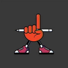 Creative Hand Symbol Representing Illustration.eps