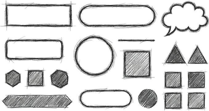 Classroom decor elements with doodle frames and icons for educational designs