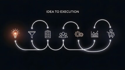 Modern business process infographic