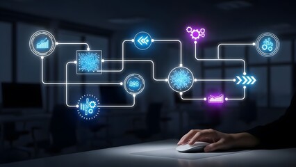 Modern technology process infographic