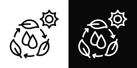 Decomposition Icon White And Black Background Style