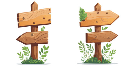 wooden signs direction 