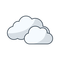 Fototapeta premium Stylized Cloud Graphic
