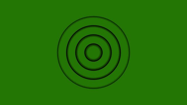 Black light wave diffusion animation on green background with alpha channel. Radio wave splash wave animation. Network tower produced radio wave concept.