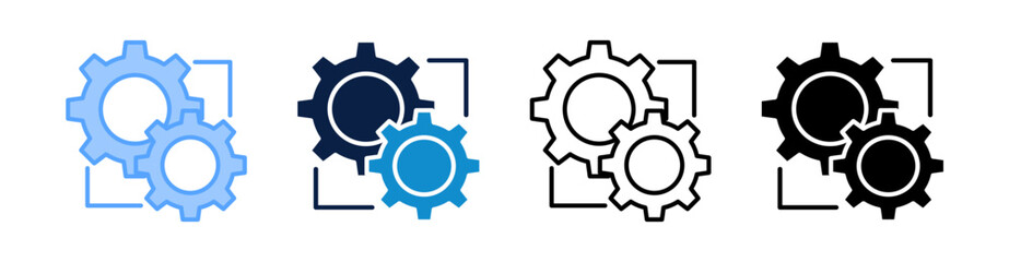 Mechanism Multiple Style Icon Set Collection 