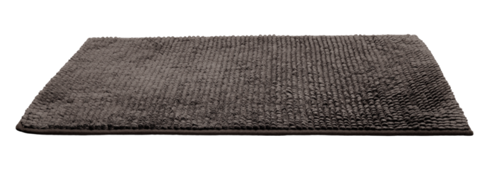 This soft bath mat is shown from the front on a transparent background. It is perfect for placing in bathrooms or kitchens to provide comfort while walking