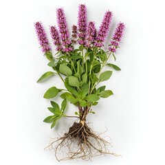 Full mature woodbetony plant with pink-purple flowers