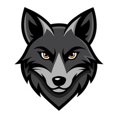 Minimalist Black Wolf Head Vector Logo &ndash; Clean Modern Silhouette Design