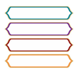 Gold Trim Decorative Label Templates Vector