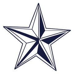Navy Nautical Star Design.

