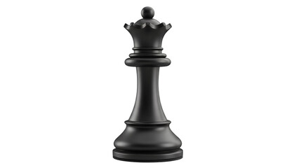 Fototapeta premium Isolated black chess queen piece against a dark background