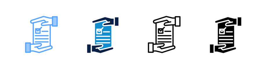 Agreement Multiple Style Icon Set Collection 
