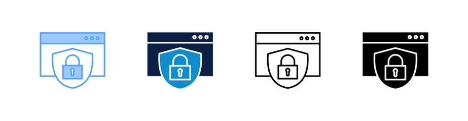 Web Security Multiple Style Icon Set Collection 