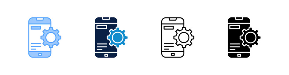 Mobile Option Multiple Style Icon Set Collection 