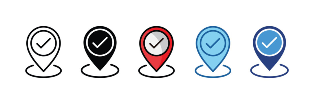 Checkpoint Icon Set Multiple Style Collection