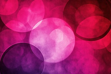 Pink & red circles blend, soft focus, grainy texture.