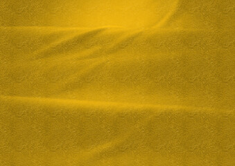 Rough textured yellow cloth undulation