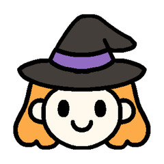 A cute Halloween icon set featuring pumpkins, ghosts, candies, bats, bones, spider webs, cauldrons, and spooky faces. Perfect for Halloween stickers, clipart, invitations, party decorations.